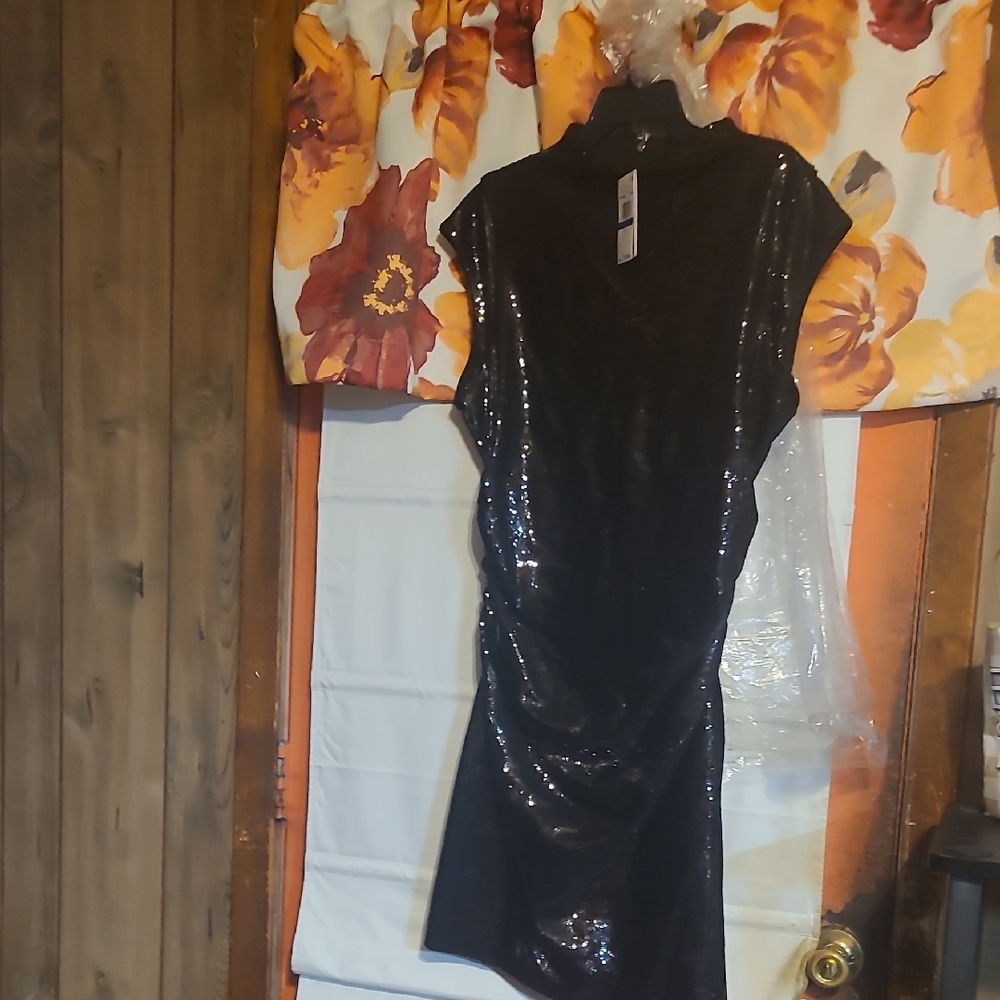 Michael Kors Black Embellished Mini Dress